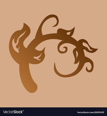 Hand drawn floral element plant vector image