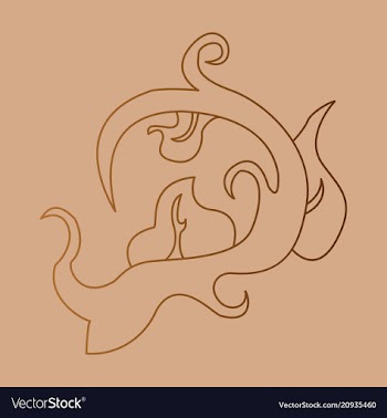 Hand drawn floral element plant vector image
