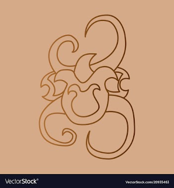 Hand drawn floral element plant vector image