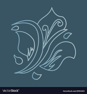 Hand drawn floral element plant vector image