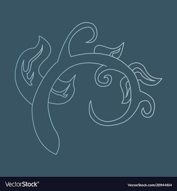 Hand drawn floral element plant vector image