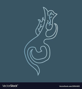 Hand drawn floral element plant vector image