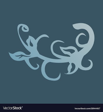 Hand drawn floral element plant vector image