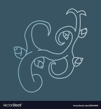 Hand drawn floral element plant vector image
