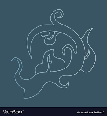 Hand drawn floral element plant vector image