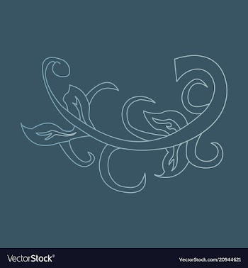 Hand drawn floral element plant vector image