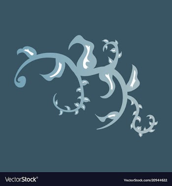 Hand drawn floral element plant vector image