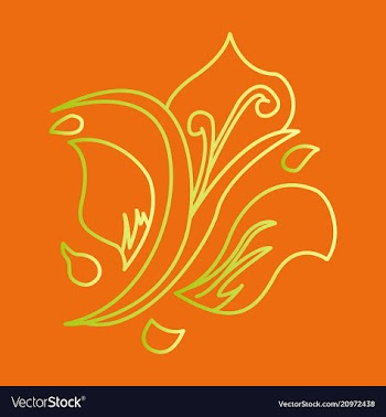Hand drawn floral element plant vector image