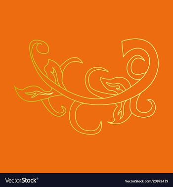Hand drawn floral element plant vector image