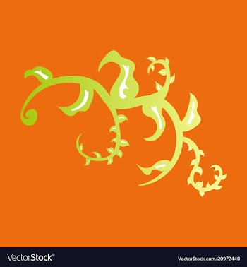 Hand drawn floral element plant vector image
