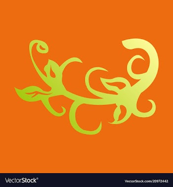 Hand drawn floral element plant vector image
