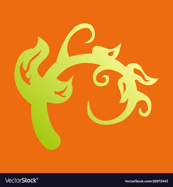 Hand drawn floral element plant vector image