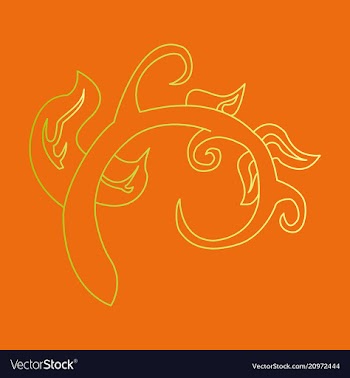 Hand drawn floral element plant vector image