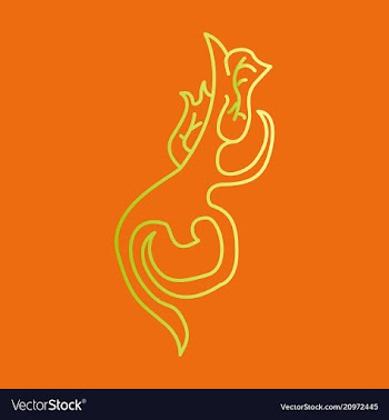 Hand drawn floral element plant vector image