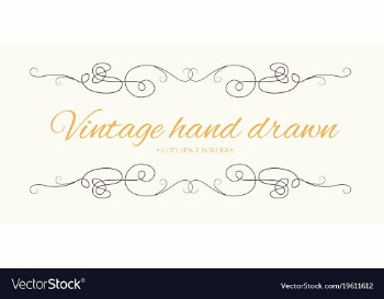  					Hand drawn flourish vintage text divider vector image														