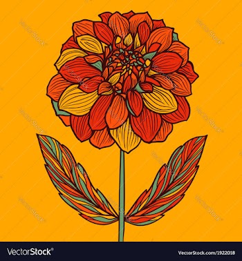 Hand drawn flower vector image