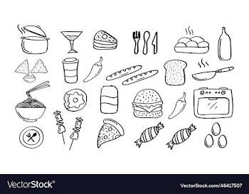 hand drawn food and beverage icon