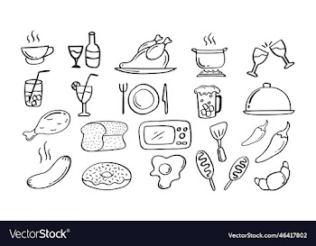 hand drawn food and beverage icon