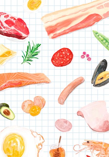 Hand drawn food ingredients watercolor style | Free stock vector - 393074