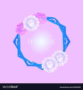 Hand drawn frame floral wreath with leaves for vector image