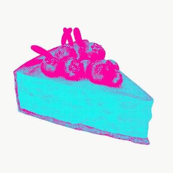 Hand drawn funky blueberry cheesecake halftone style sticker overlay | Free  transparent png - 2344470