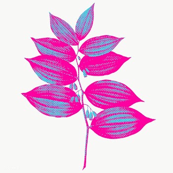 Hand drawn funky polygonatum flower halftone style sticker overlay | Free  transparent png - 2345244
