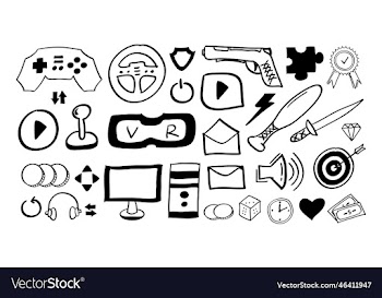 hand drawn game icon