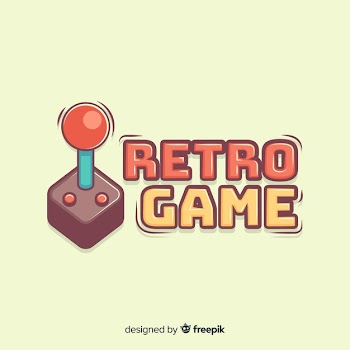 Hand drawn game pad logo Free Vector