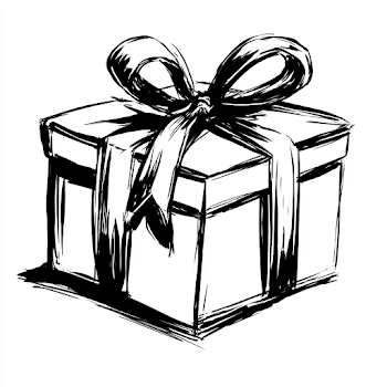 Hand-Drawn Gift Box Illustration