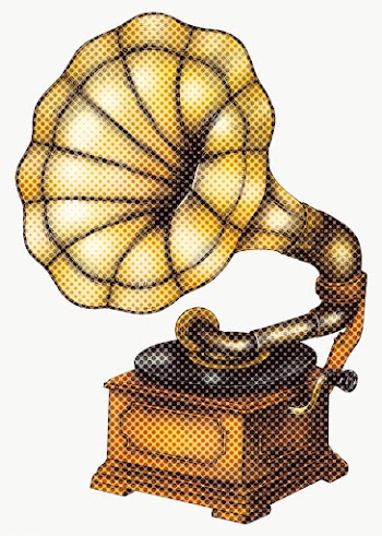 Hand drawn gramophone halftone style sticker overlay | Free  transparent png - 2346513
