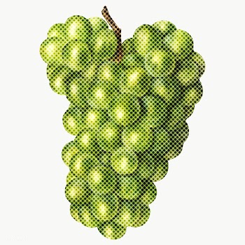 Hand drawn grapes halftone style sticker overlay | Free  transparent png - 2346763