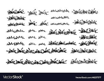 hand drawn grass collection