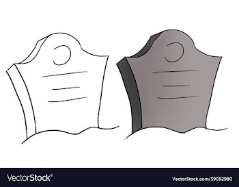 hand drawn grave isolated in a white background