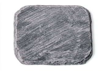 Hand-Drawn Gray Stone Slab on White Background