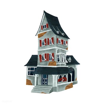 Hand drawn Halloween decorated house | Free stock vector - 469059