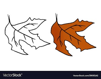 hand drawn halloween leaf