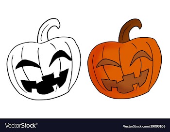hand drawn halloween pumpkin