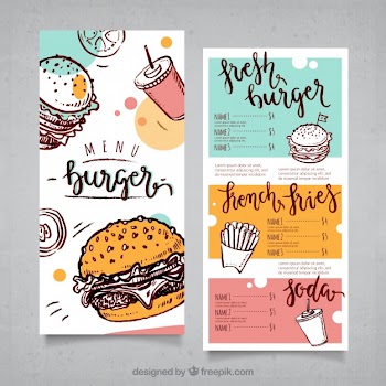 Hand-drawn hamburger menu Free Vector