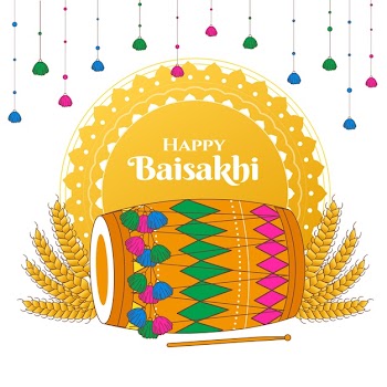Hand drawn happy baisakhi Free Vector