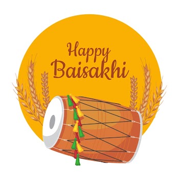 Hand-drawn happy baisakhi Free Vector