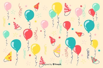 Hand drawn happy birthday background Free Vector
