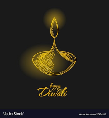 Hand drawn happy diwali design banner 02 vector image