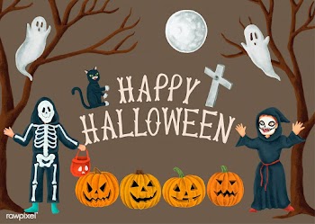 Hand drawn Happy Halloween card | Free stock vector - 469117