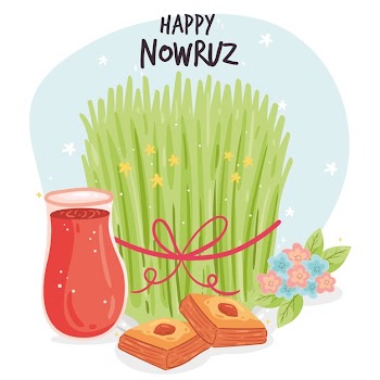 Hand-drawn happy nowruz event Free Vector