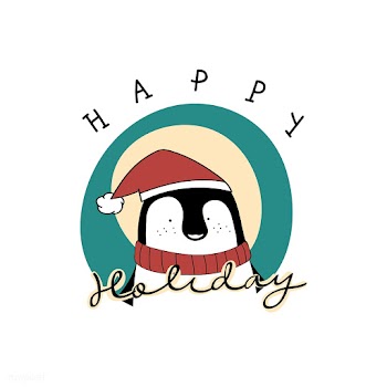 Hand drawn happy penguin in a holiday season | Free stock vector - 512335