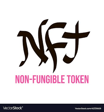 hand drawn headline text nft non-fungible token