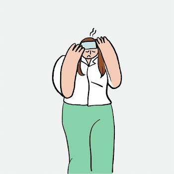 Hand drawn healthcare doodle, woman with… | Free stock illustration | High Resolution graphic