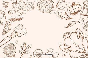Hand drawn healthy food background Free Vector