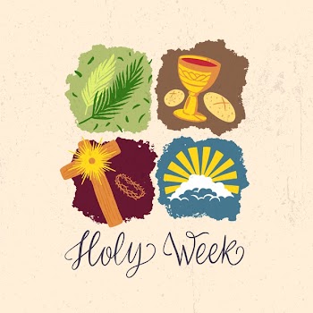Hand drawn holy week stories Free Vector