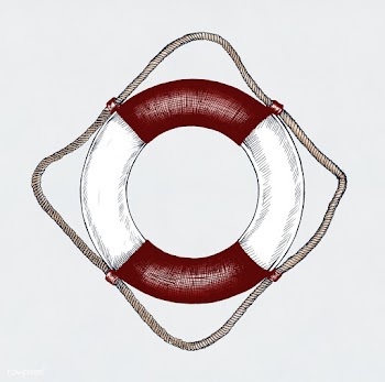 Hand drawn inflatable tube lifebuoy | Free stock illustration - 406486